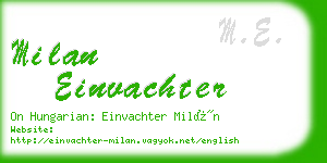 milan einvachter business card